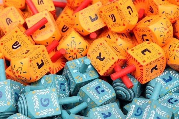 Colorful dreidels