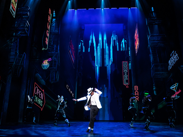 Myles Frost as Michael Jackson in MJ: The Musical, at Neil Simon Theatre.