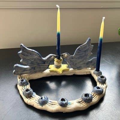 Candles Burning Brightly Menorahs 03