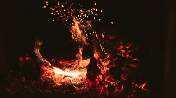 Poster Closeup of flames