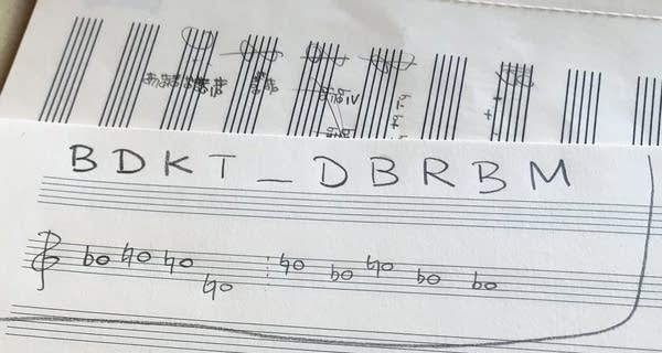 Notes from Wang Jie's composition of Le Pont Mirabeau 