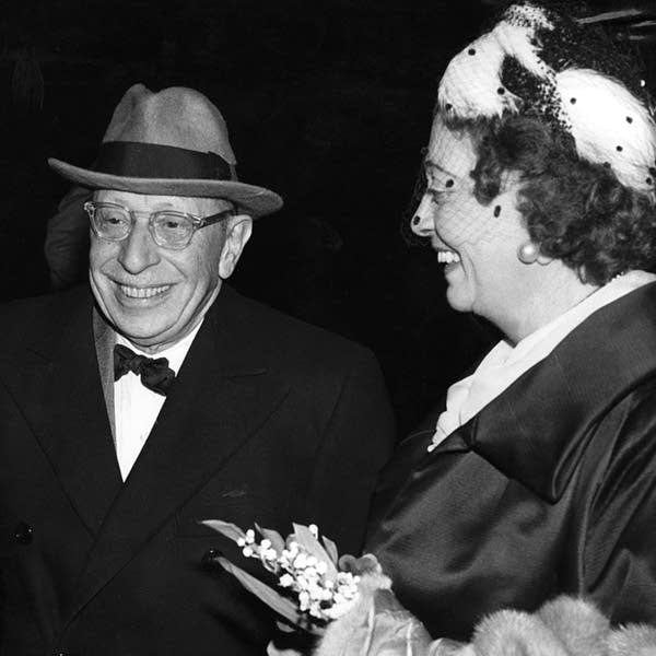 Igor Stravinsky and his wife Vera